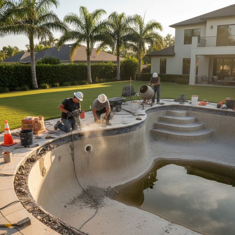 Poolside Concrete Repair